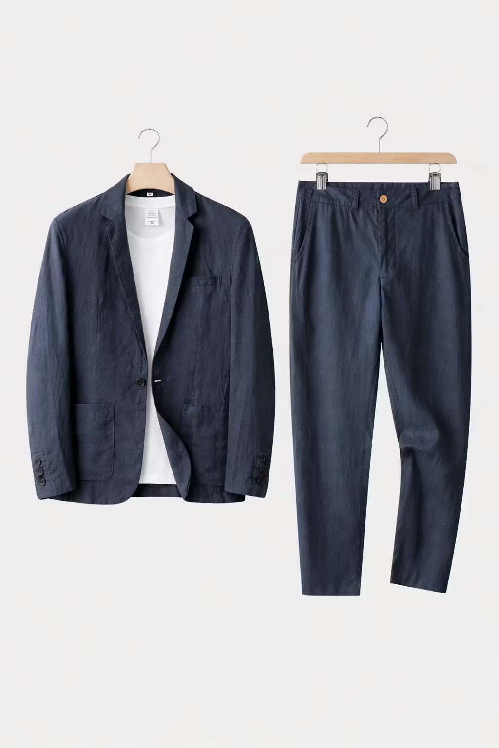 Ensemble Lin Homme | Blazer et Pantalon Décontractés | Coupe Relaxe