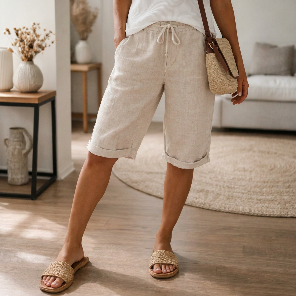 Shorts pour femmes | ceinture à cordon ajustable | confortable