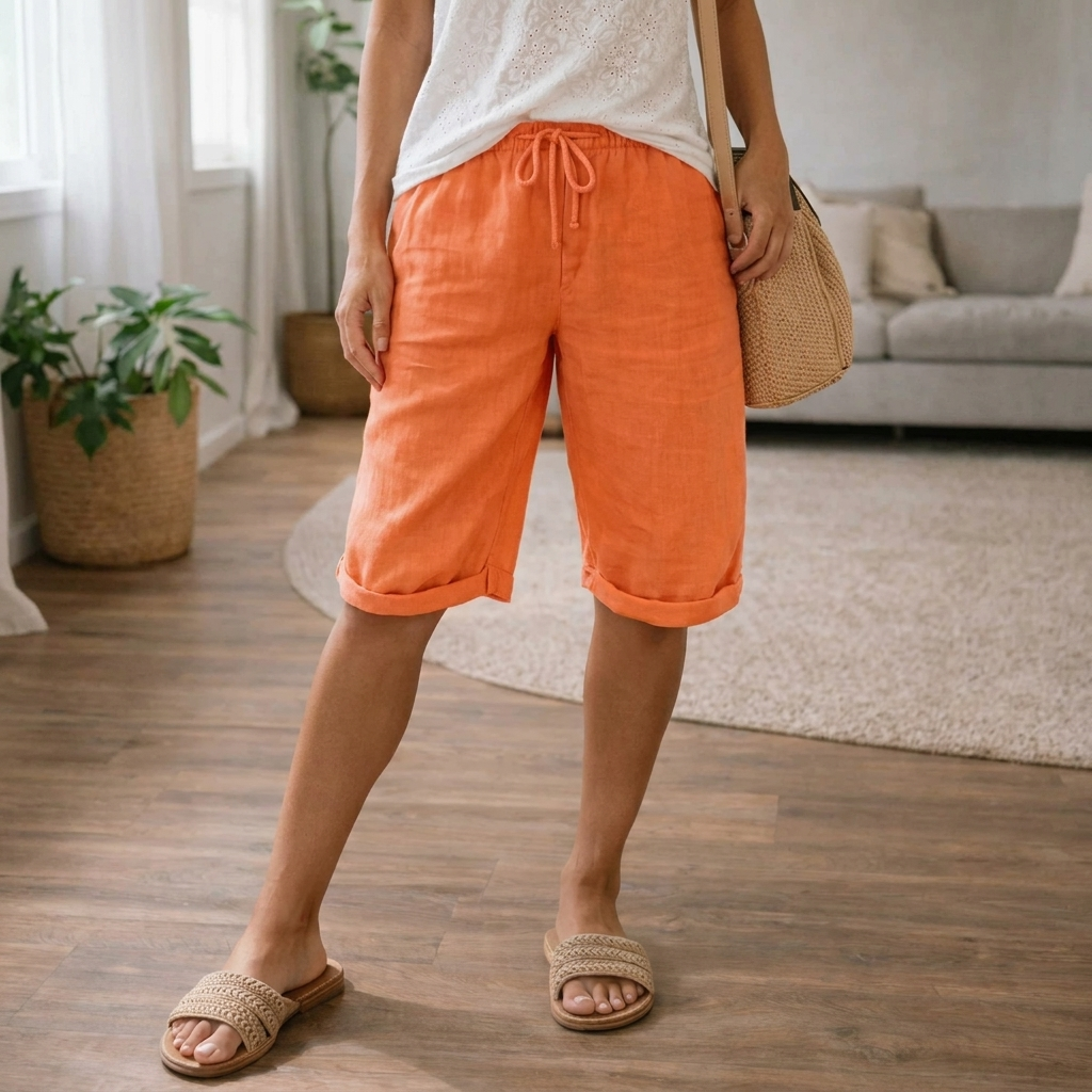 Shorts pour femmes | ceinture à cordon ajustable | confortable