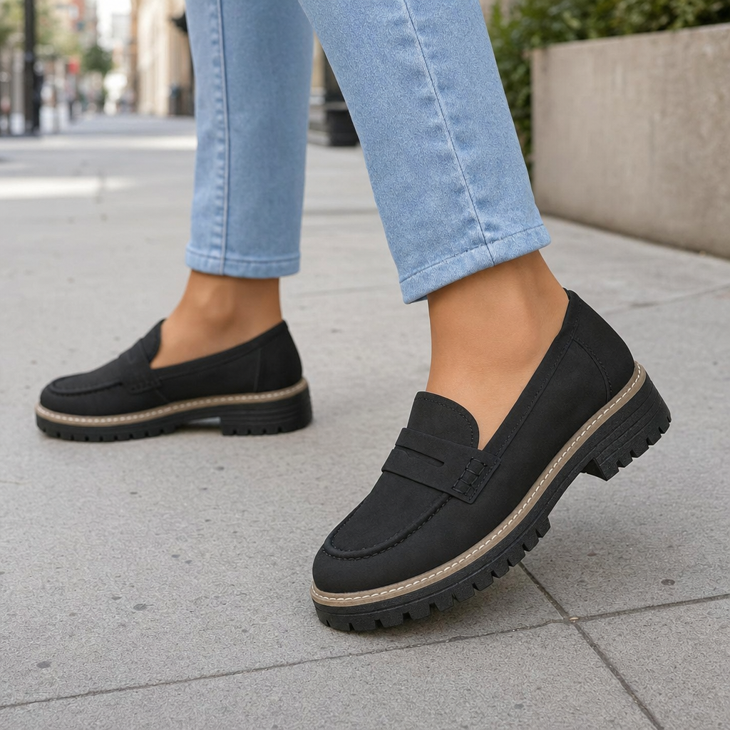 Mocassins orthopédiques femme | Plateforme confortable | Soutien de la voûte