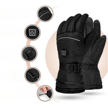 Gants chauffants hiver imperméables température réglable compatible écran tactile