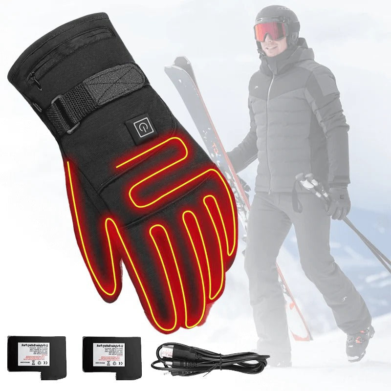 Gants chauffants hiver imperméables température réglable compatible écran tactile