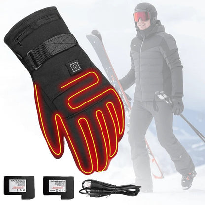 Gants chauffants hiver imperméables température réglable compatible écran tactile