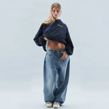Sweat à capuche oversize unisexe coupe décontractée avec détail façade contrasté