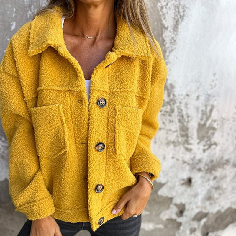 Manteau femme coupe droite col revers longueur mi-cuisses