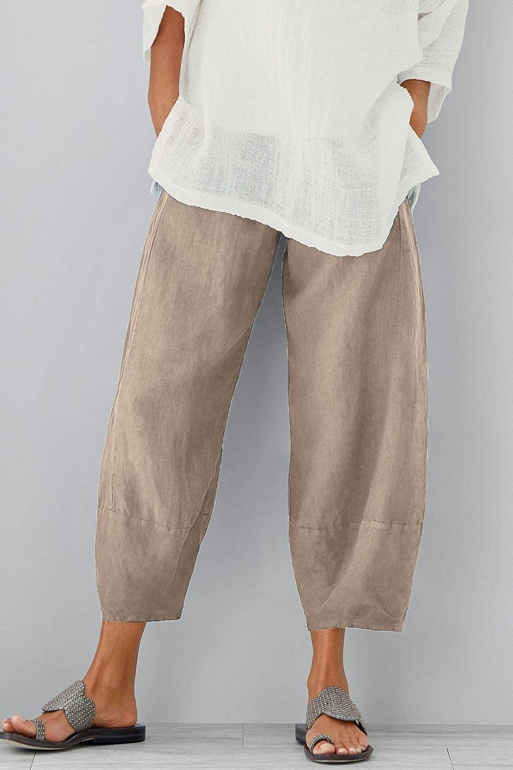 Pantalon Femme Ample et Décontracté avec Poches