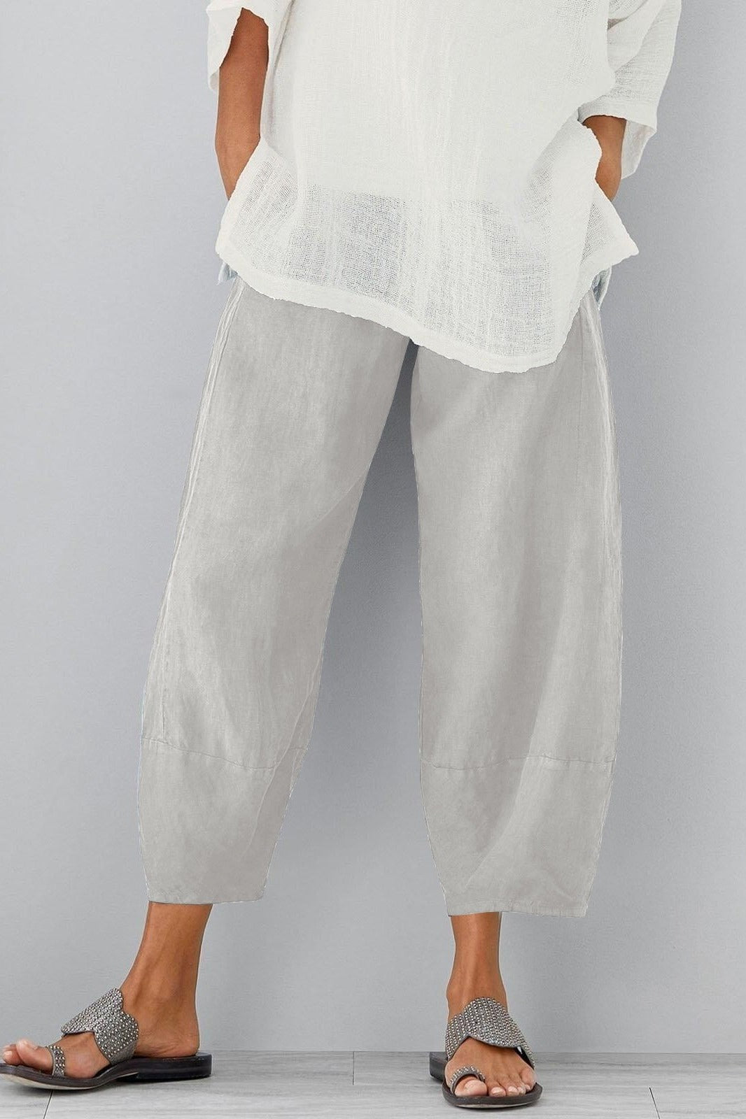 Pantalon Femme Ample et Décontracté avec Poches