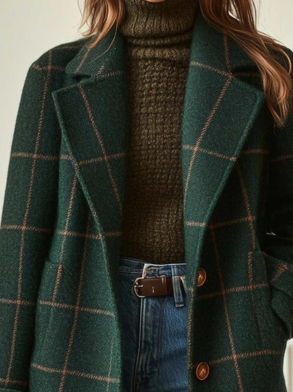 Manteau à carreaux femme | Motif vichy, longueur midi