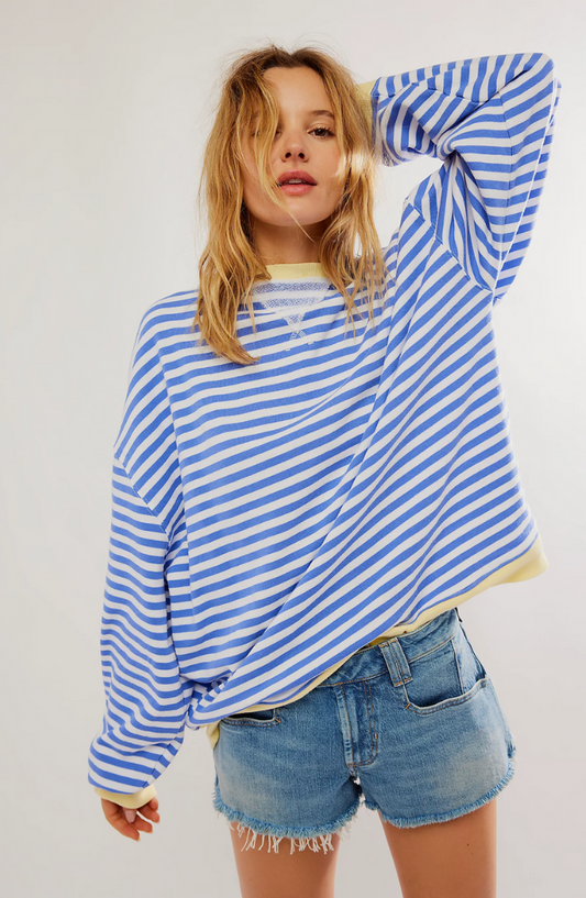 Sweatshirt Stribet - Élégant et Doux - Idéal Détente-Pull Col Roulé pour Femme-PARIS FEMME