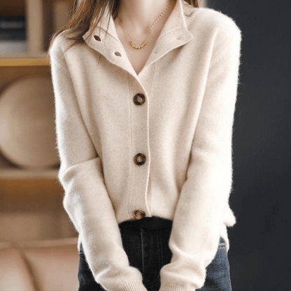 Gilet Cachemire | Tricoté Chaud, Beige Naturel