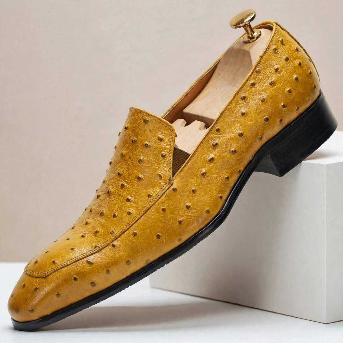 Galia | Mocassins Homme Cuir Pleine Fleur Texture Relief