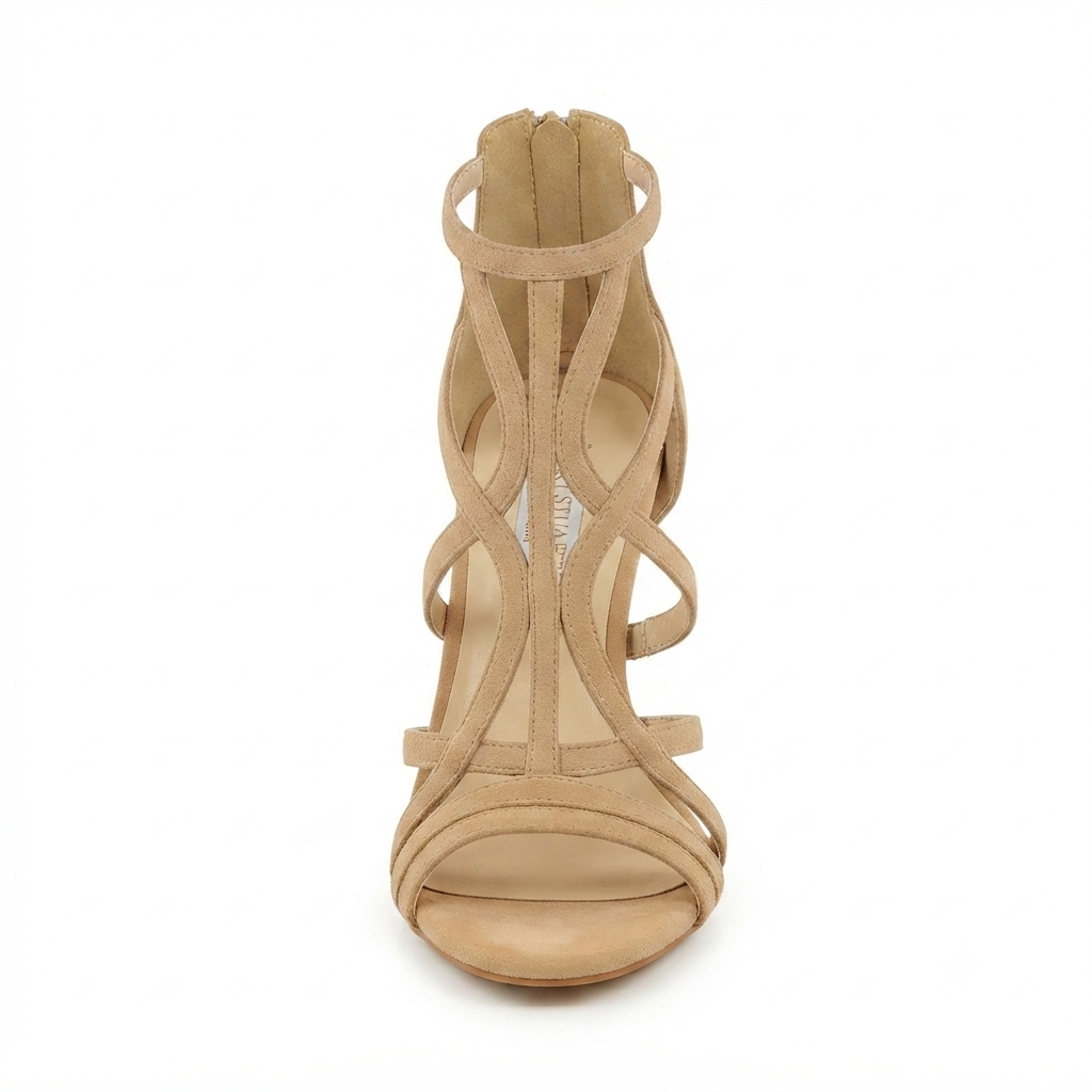 Sandales gladiateur femme talon haut bandes ouvert