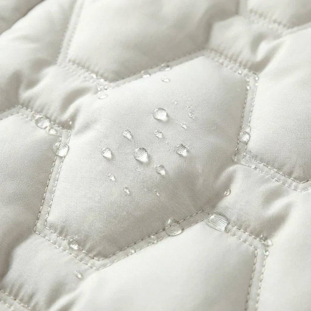 Manteau long imperméable à capuche | Chaleur légère | Femme