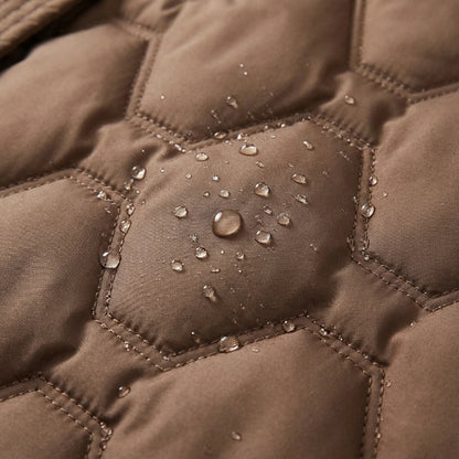 Manteau long imperméable à capuche | Chaleur légère | Femme