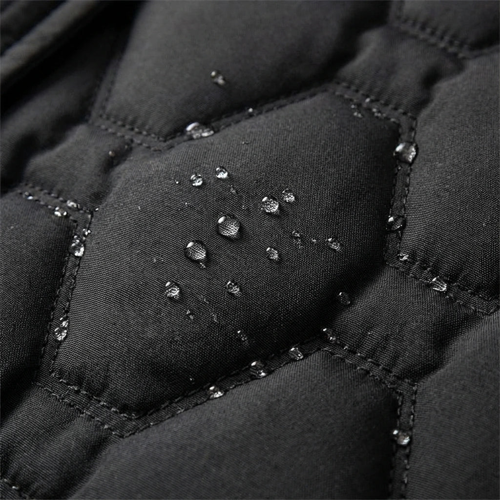 Manteau long imperméable à capuche | Chaleur légère | Femme