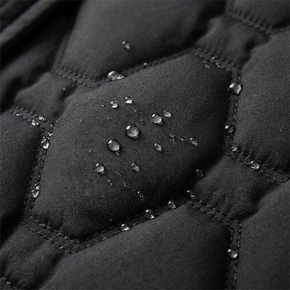 Manteau long imperméable à capuche | Chaleur légère | Femme