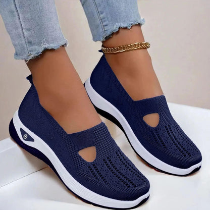 Chaussures orthopédiques femme respirantes antidérapantes bout rond sans lacets