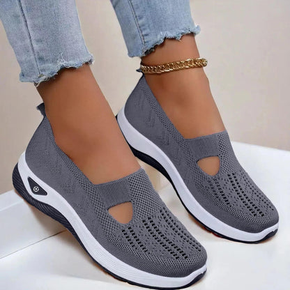 Chaussures orthopédiques femme respirantes antidérapantes bout rond sans lacets