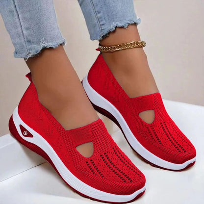 Chaussures orthopédiques femme respirantes antidérapantes bout rond sans lacets