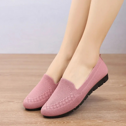 Mocassins tricot slip-on femme légers et respirants