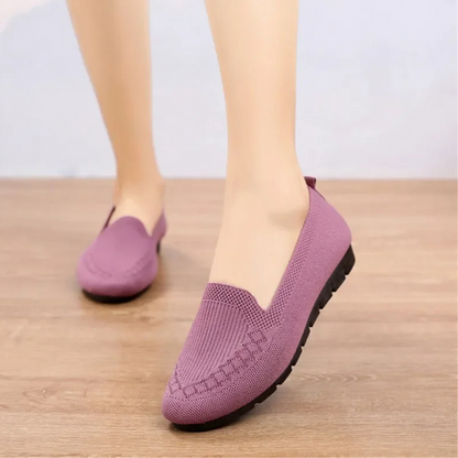 Mocassins tricot slip-on femme légers et respirants