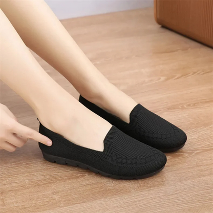 Mocassins tricot slip-on femme légers et respirants