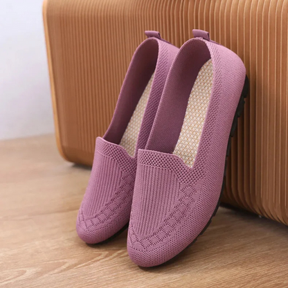 Mocassins tricot slip-on femme légers et respirants