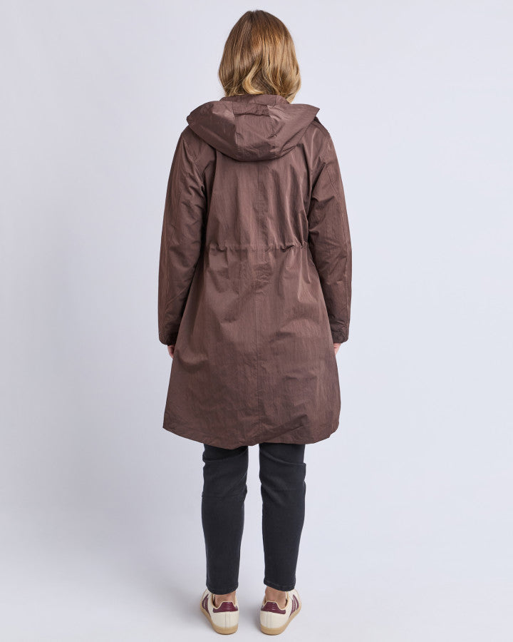 Veste Imperméable Kingston | Coupe Mi-Longue, Café