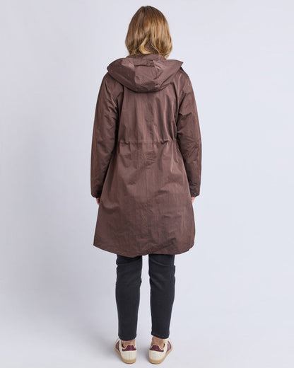 Veste Imperméable Kingston | Coupe Mi-Longue, Café