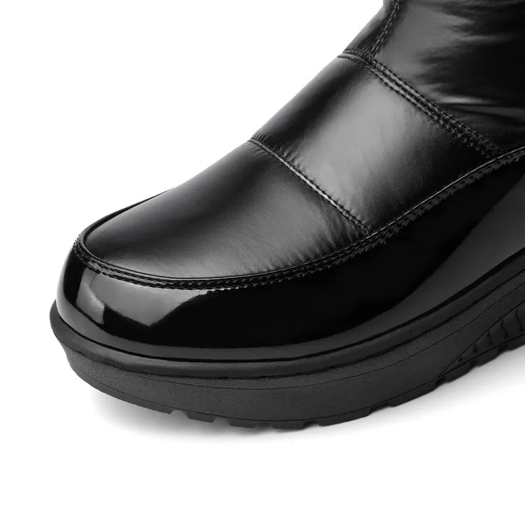 Cuissardes femme hiver noires matelassées avec nœud décoratif à cristaux