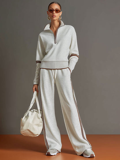 Ensemble Deux Pièces Jambes Larges | Blouse Fluide, Pantalon Ample