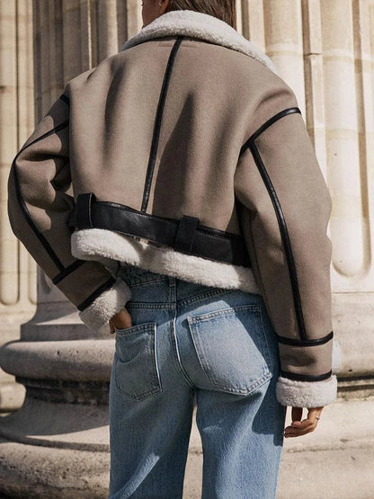Veste Pilote | Doublure Fausse Fourrure, Kaki