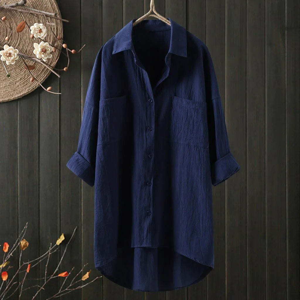Chemise oversize fluide en coton femme
