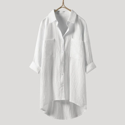 Chemise oversize fluide en coton femme