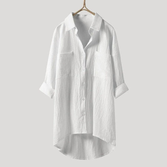 Chemise Oversize - Élégance Décontractée - Chic & Polyvalente-Chemisier-PARIS FEMME
