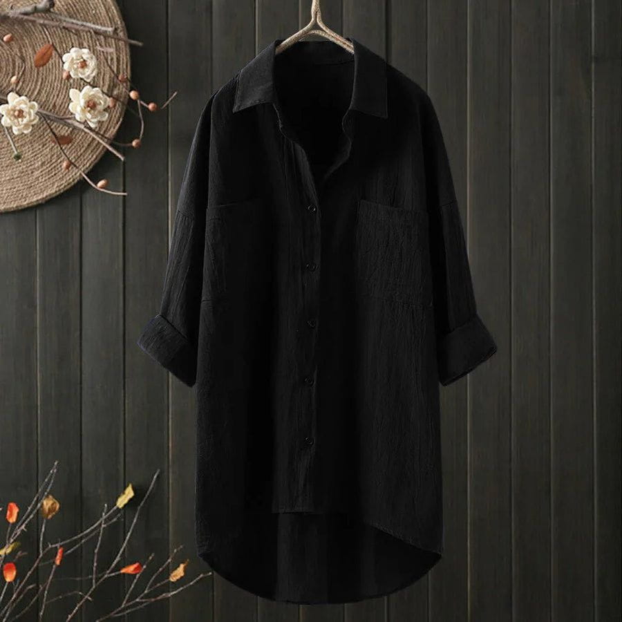 Chemise Oversize - Élégance Décontractée - Chic & Polyvalente-Chemisier-PARIS FEMME