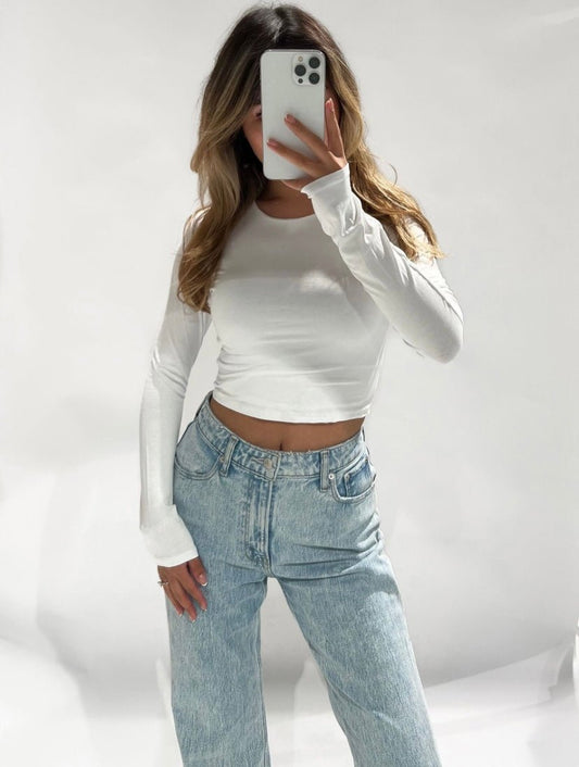 Top Leela Blanc - Coton de luxe - Respirant et confortable-T-Shirts pour Femmes-PARIS FEMME