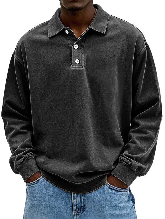 T-shirts Hommes | Polo Manches Longues, Coton | Lavé Vintage, Oversized