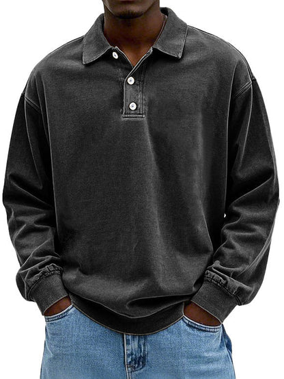 T-shirts Hommes | Polo Manches Longues, Coton | Lavé Vintage, Oversized