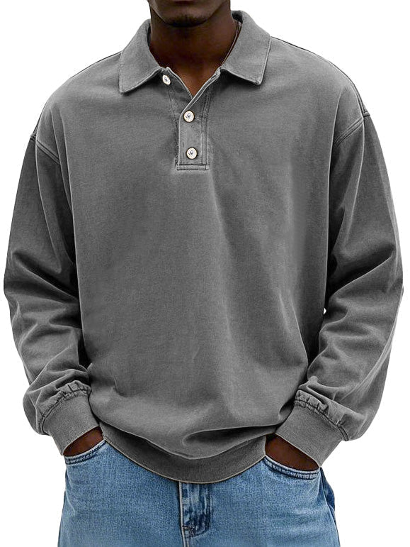 T-shirts Hommes | Polo Manches Longues, Coton | Lavé Vintage, Oversized