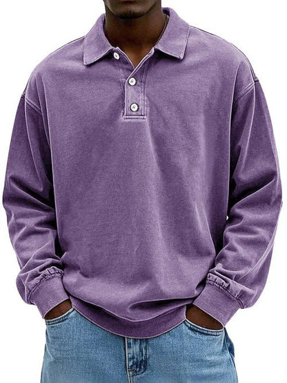 T-shirts Hommes | Polo Manches Longues, Coton | Lavé Vintage, Oversized