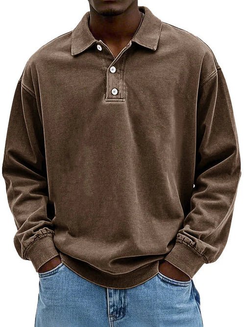 T-shirts Hommes | Polo Manches Longues, Coton | Lavé Vintage, Oversized