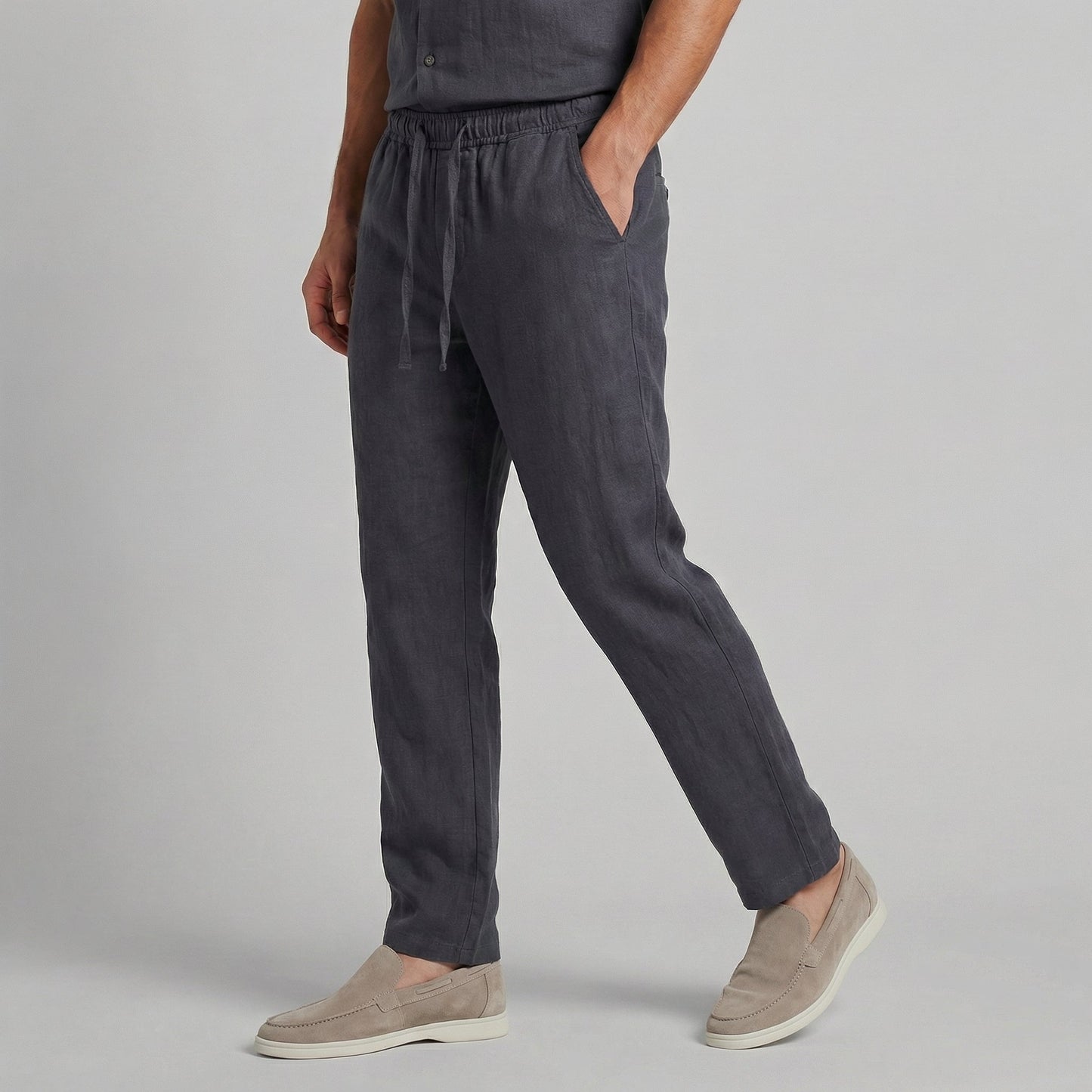 Pantalon lin homme | Jambes larges, casual été