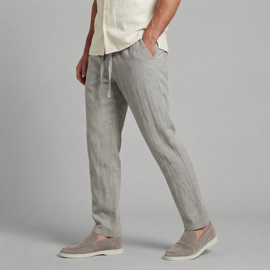 Pantalon lin homme | Jambes larges, casual été