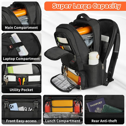 Sac à dos de voyage | Compartiment isolé, Chargement USB, Accès TSA