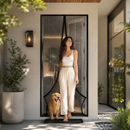 Jolie | Protection contre les insectes pour portes | Rideau magnétique