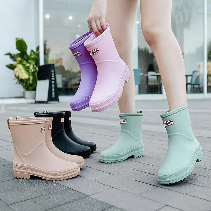 Bottes de Pluie Femme | Imperméables, Semi-Montantes | Confort Quotidien