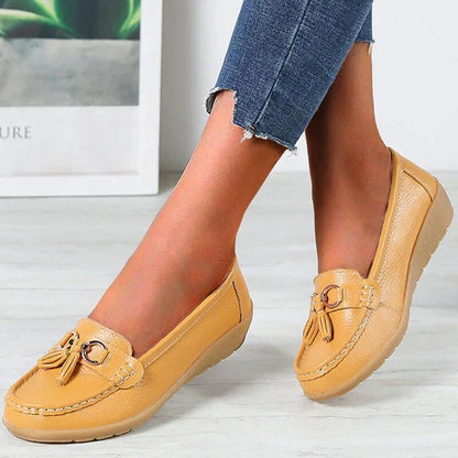Chaussures orthopédiques femme cuir à enfiler confortables