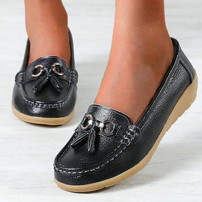 Chaussures orthopédiques femme cuir à enfiler confortables