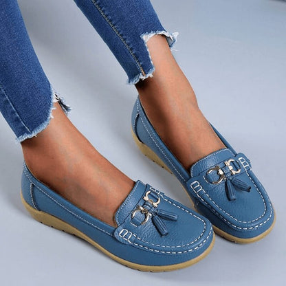 Chaussures orthopédiques femme cuir à enfiler confortables